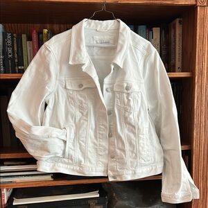 LOFT White Jean Jacket Classic Denim Style